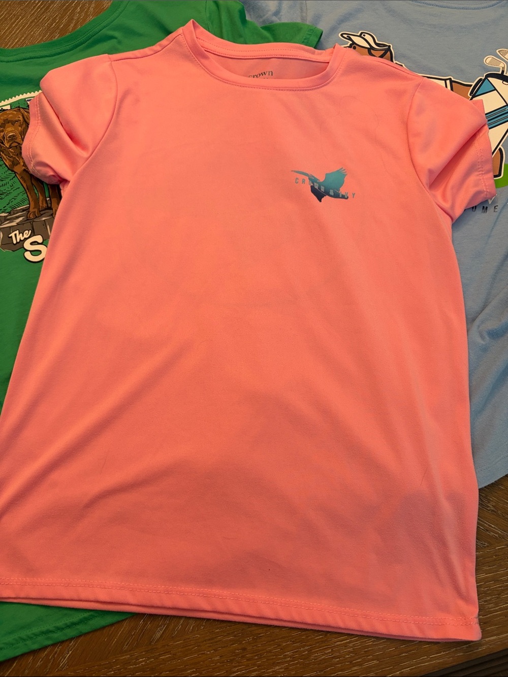 crown & ivy Kids Short-Sleeve Tees in Green, Light Blue, Royal Blue & Pink - Picture 6 of 13